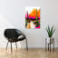 Mexican Life Mexican Desert 4 Colorful Vibrant Abstract Cactus City Landscape Wall Art Print 1 Piece Wrapped Canvas Wall Art-1813188719