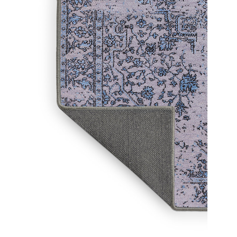 Tapis oriental bleu / noir Halesite, Rectangle 2 pi x 4 pi
