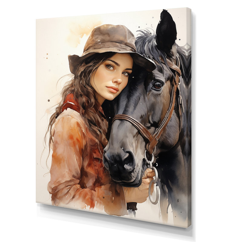 Wivestad Cowgirls and Horse Bond II, H 32 po x l 16 po, Toile tendue