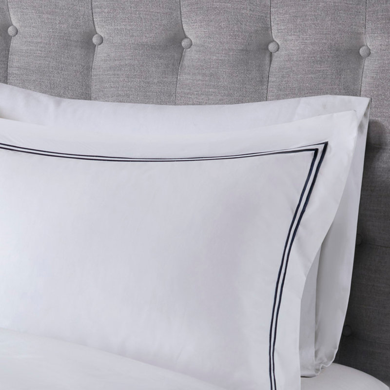 Ensemble d'édredon 100% satin de coton brodé