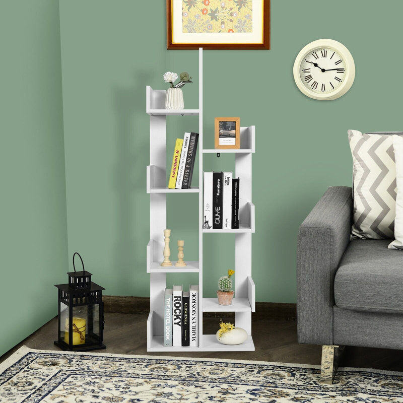8-Tier Bookcase Multipurpose Bookshelf 8-Layer Freestanding Bookcase