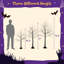 Arbre Spooky réglable d'Halloween avec lumières DEL mauves, 4 pi 5 pi et 6 pi, parfait pour un décor hanté