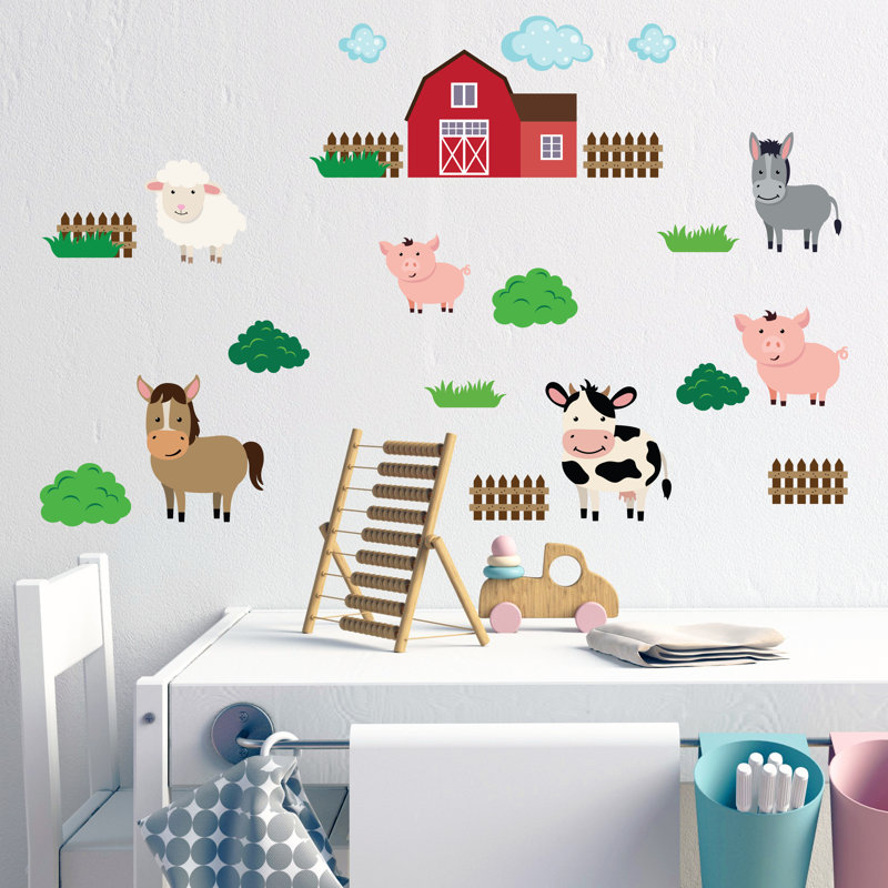 Décalcomanie murale animaux de ferme