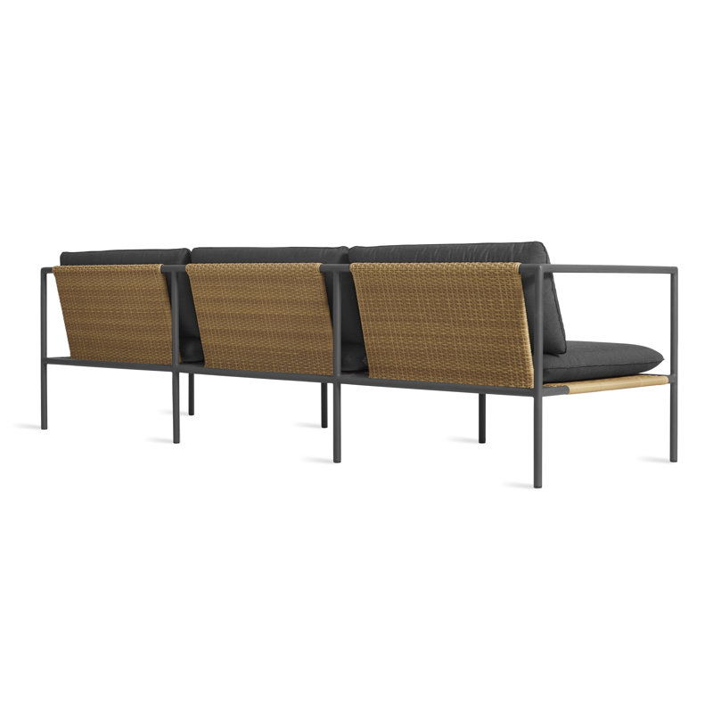 Dog Days Outdoor 3 - Seat Patio Sofa, Charcoal, Sunbrella Coal