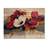 White Red Cornflowers Meadows - Cornflowers Wood Wall Decor - On Natural Pine Wood-987963932