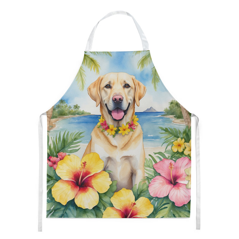 Tablier jaune Labrador Retriever Luau
