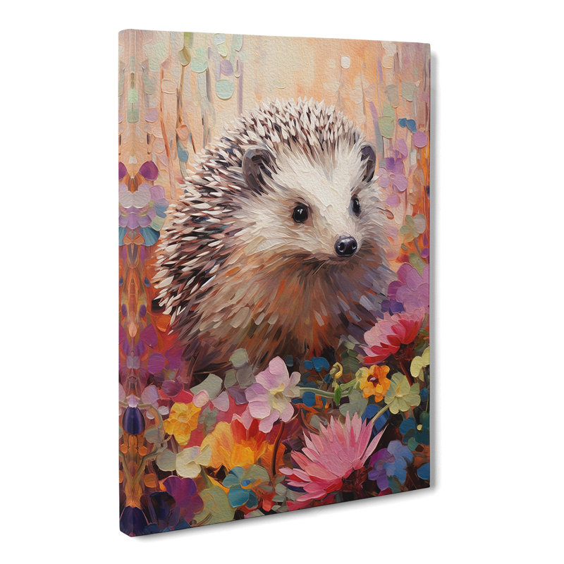 Hedgehog Impressionism - Wrapped Canvas, 60cm H x 40cm W x 3cm D