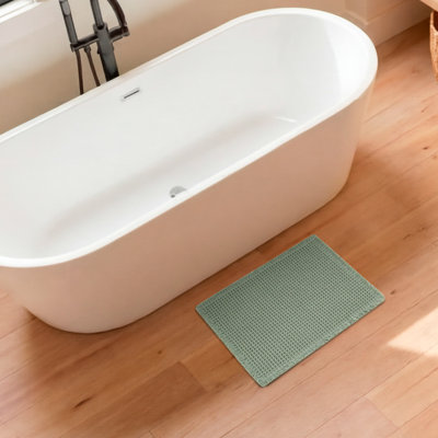 Lucky Brand Taylor Solid Waffle Weave 1-Piece Bath Rug