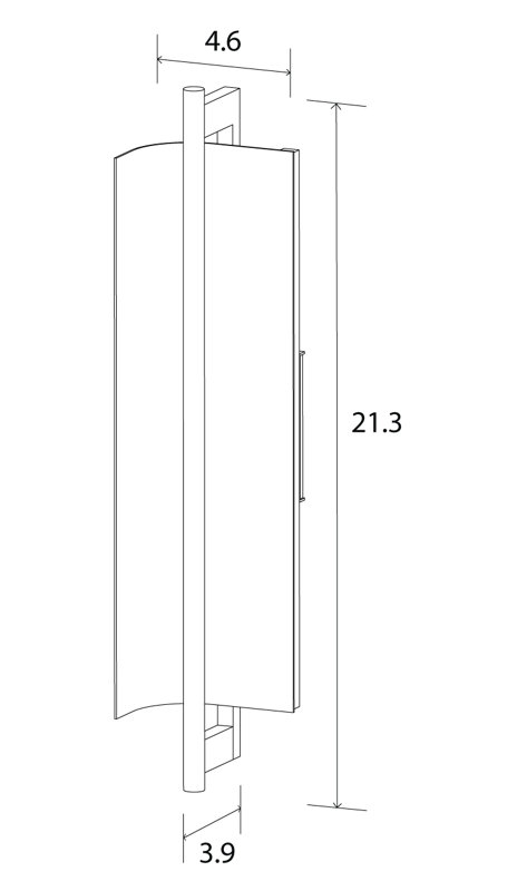 Allavo 22" Dimmable LED Bath Sconce, Brushed Aluminum/Dark Stained Walnut, 2700K - 120V AC, Textured White