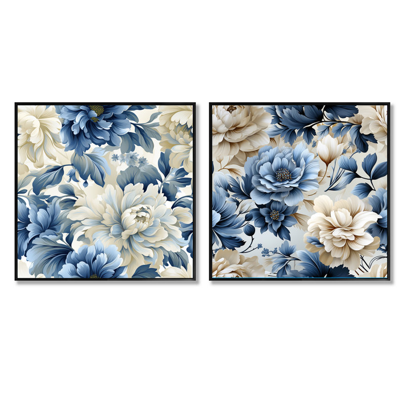 Coastal Tranquility Victorian, Cadre flottant noir, H 30 po x l 61 po