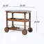 Chariot-bar extérieur / intérieur avec plateau rabattable et plateaux amovibles, bois et aluminium