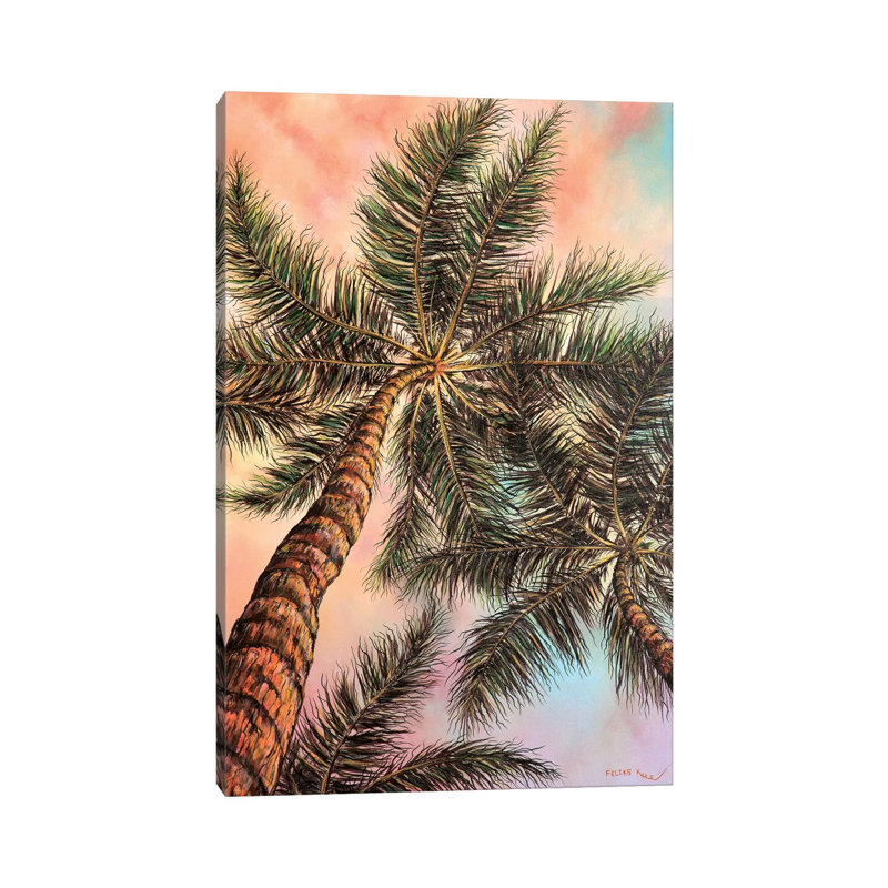 Keep Palm 1 Piece Wall Art on Canvas, 101.6 cm H x 66.04 cm W x 1.91 cm D, Wrapped Canvas