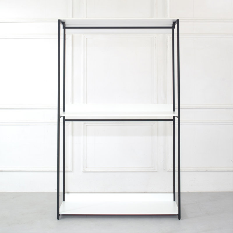 47" Wood And Metal Walk-In Closet With One Shelf