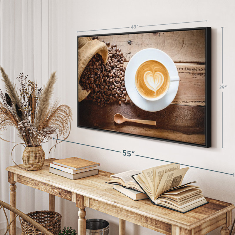 " Latte Coffee Wall Art ", 29" H x 43" W
