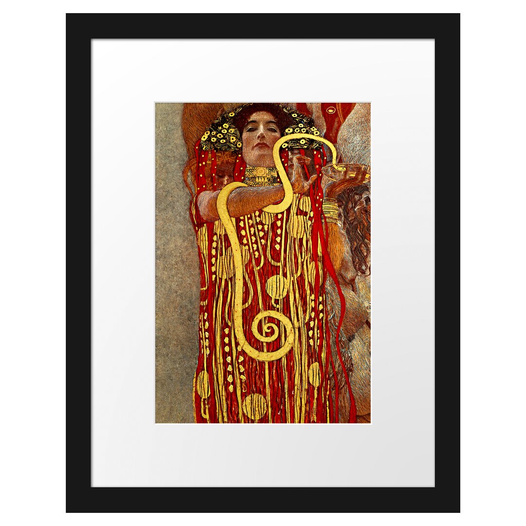 Gerahmter Grafikdruck Hygieia von Gustav Klimt