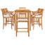 Outdoor 13 - Piece Teak Bistro Set with Cushions