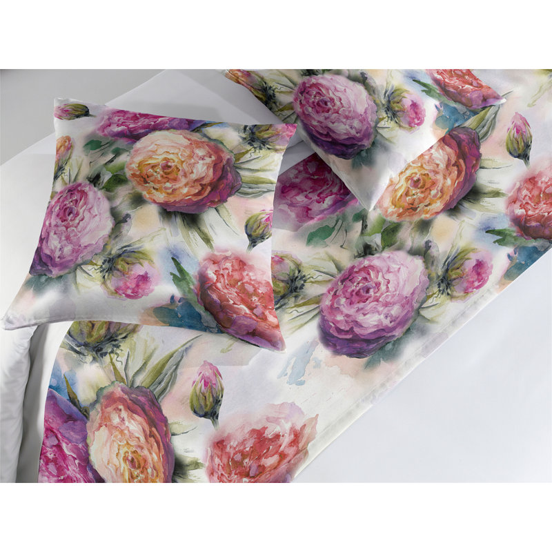 Ensemble de chemin de lit Ambesonne Vintage Floral Aquarelle Boho, Très grand