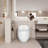 1.28 Single Flush Glossy White Ceramic Toilet - Egg Shape, Construction, Bathroom Upgrade Egg-Shaped Flush, Scratch, Easy Cleaning