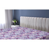 Ambesonne Orchid Fitted Sheet Exotic Flowers on Pastel Art Violet and Raspberry