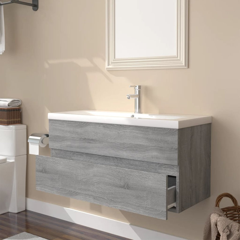 Hennesy 900 mm Single Vanity with Integrated Ceramic Basin, Sonoma Grey