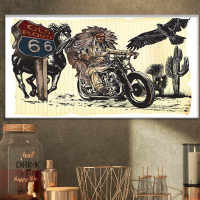 «Native American in Moto», impression