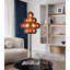 Luminaire d'art en fer rayé multi-formes en verre