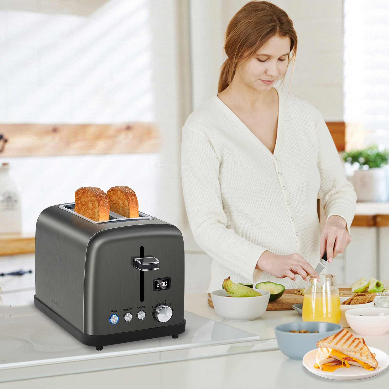 YUKOOL 2-Slice Stainless Steel Toaster | Wayfair