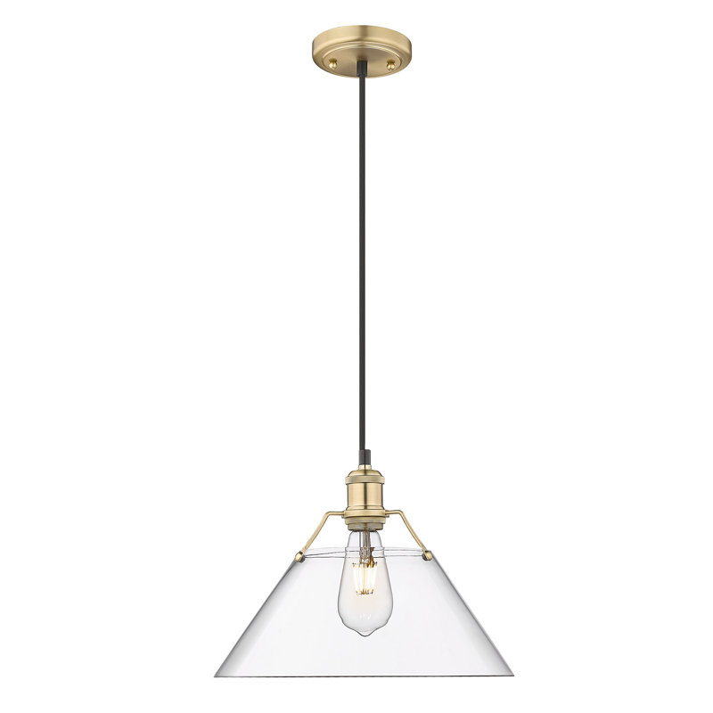 Weatherford 1 - Light Pendant, 131.5" H x 14" W x 14" D, Clear Glass, Brushed Champagne Bronze
