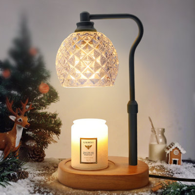Candle Warmer Lamp With Timer, Electric Candle Lamp Warmer, Adjustable Height Jar Candle Warmer Dimmable For Scented Jar Candles, Vintage Home Decor Candle Lamp, Gifts For Women On Chrismas Birthday (transparent 011b)