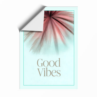 Good Vibes Starburst Minimalist - Framed Print