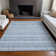 Premium Machine Washable Prisco Blue Rug