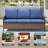 Coady 5 Person Outdoor Patio Wicker Wide Armrest Sofa Conversation Set With Ottomans-1647283629-1647283618