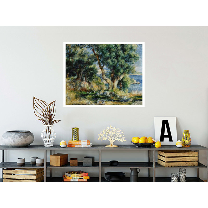«Paysage près de Menton» par Pierre-Auguste Renoir - Impression giclée, H 32 po x l 40 po