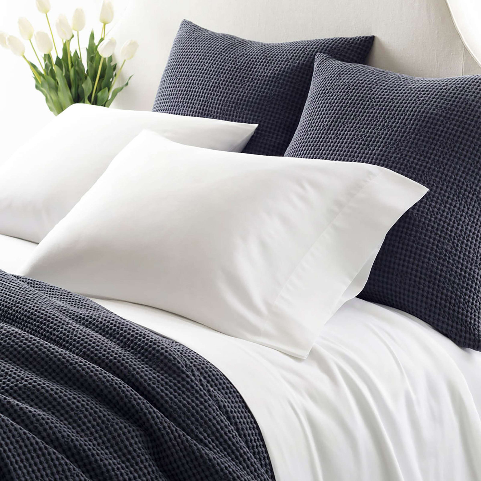 Lesia Essential Sateen Sheet Set, King Sheet Set, White