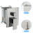 Dual Function 12 Inch Wall Mounted Brushed Nickel Shower Head, Balanced Rough - In Valve, Rainfall And Handheld With 360 Rotation Square Head Nickel, Scald Handheld, Easy To Maintain-122402239