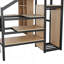 Lit mezzanine double avec bureau et station de recharge, 7 espaces de rangement ouverts et éclairage DEL, conçu pour les enfants et les adolescents (date d'arrivée prévue : 24/06/2026).