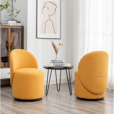 Annielise Upholstered Swivel Barrel Chair