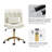 Guitarra Modern 23" W Polyester Tilting Criss Cross Office Chair with Pillow-1177391343