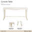 Console London Place de 162,5 cm de large - Blanc perle crémeux
