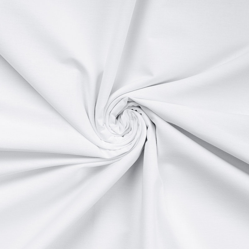 Premium Fitted Sheet, 100% Cotton Ranforce, 55.1 x 78.7 inches | 145 Thread Count, Soft & Breathable | Machine Washable, Easy Care, Elegant White Color | Perfect for Luxurious Bedding Experience
