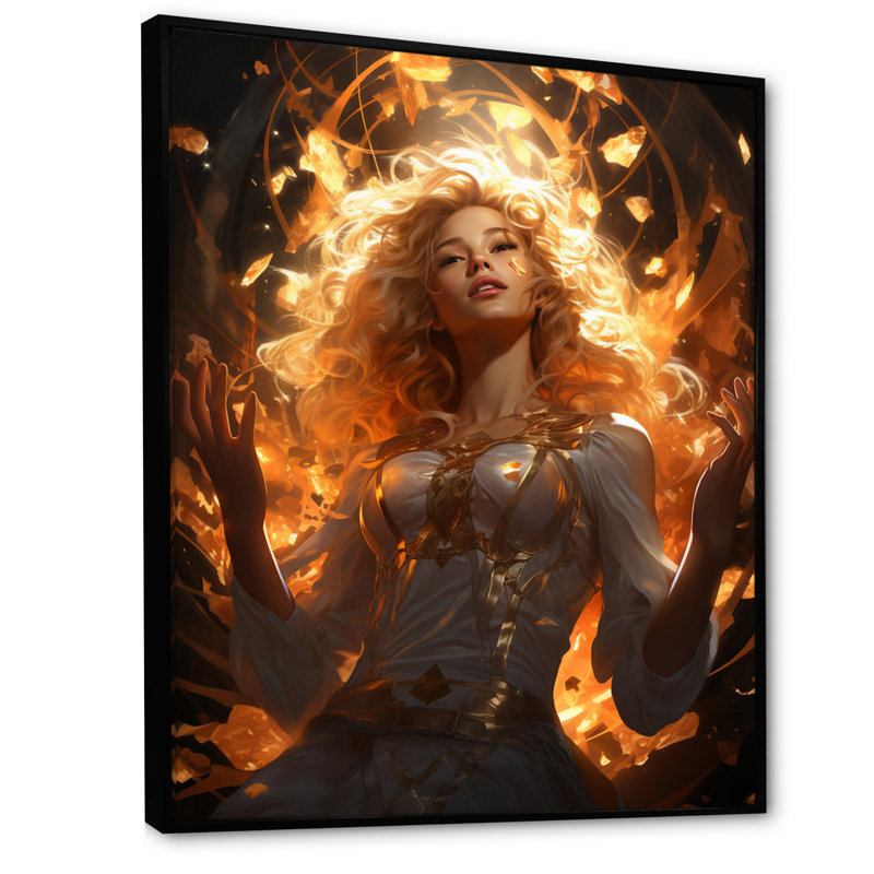 «Powerful Superhero I» sur toile, H 44 po x l 34 po x P 1,5 po, Cadre flottant noir