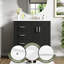 Ensemble de meuble-lavabo avec lavabo en céramique et 3 tiroirs-459464996
