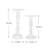 14'' H Glass Tabletop Candlestick-1741004268