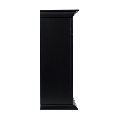 Marble Tiled Touch Screen Electric Fireplace Black