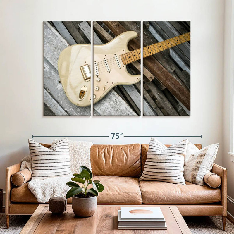 Abarca Guitar On Planks, 42" H x 65" W