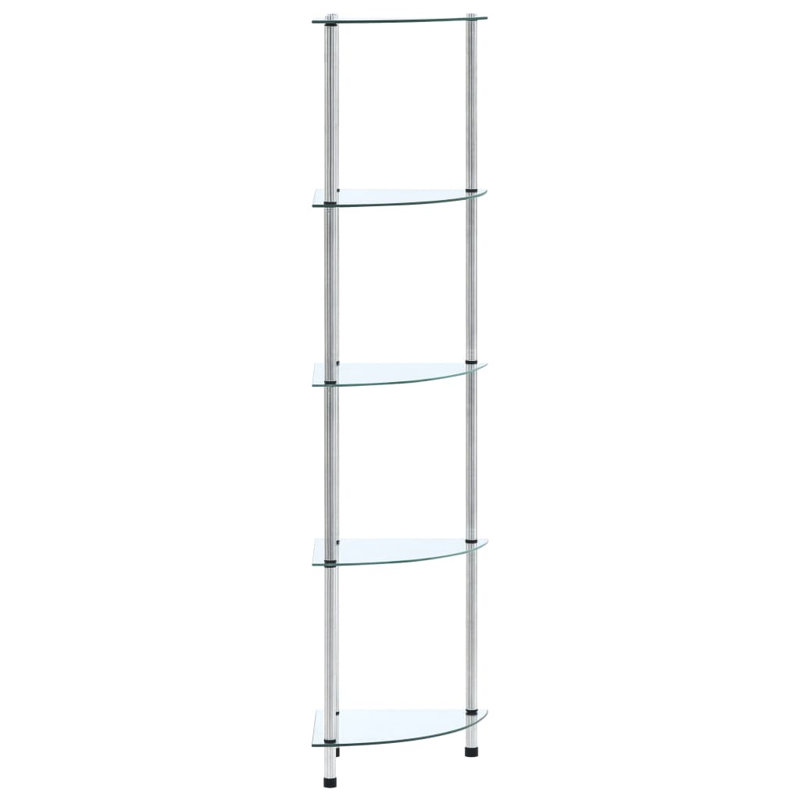Sisco 30cm W Metal Shelving Unit, Transparent