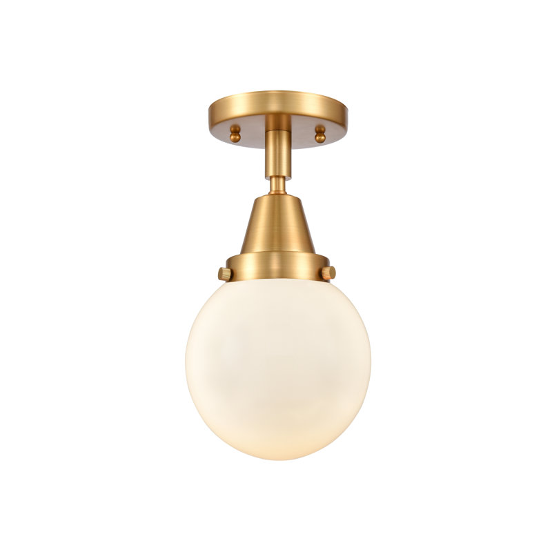 Alphonsa Glass LED Flush Mount, LED, No, Satin Gold