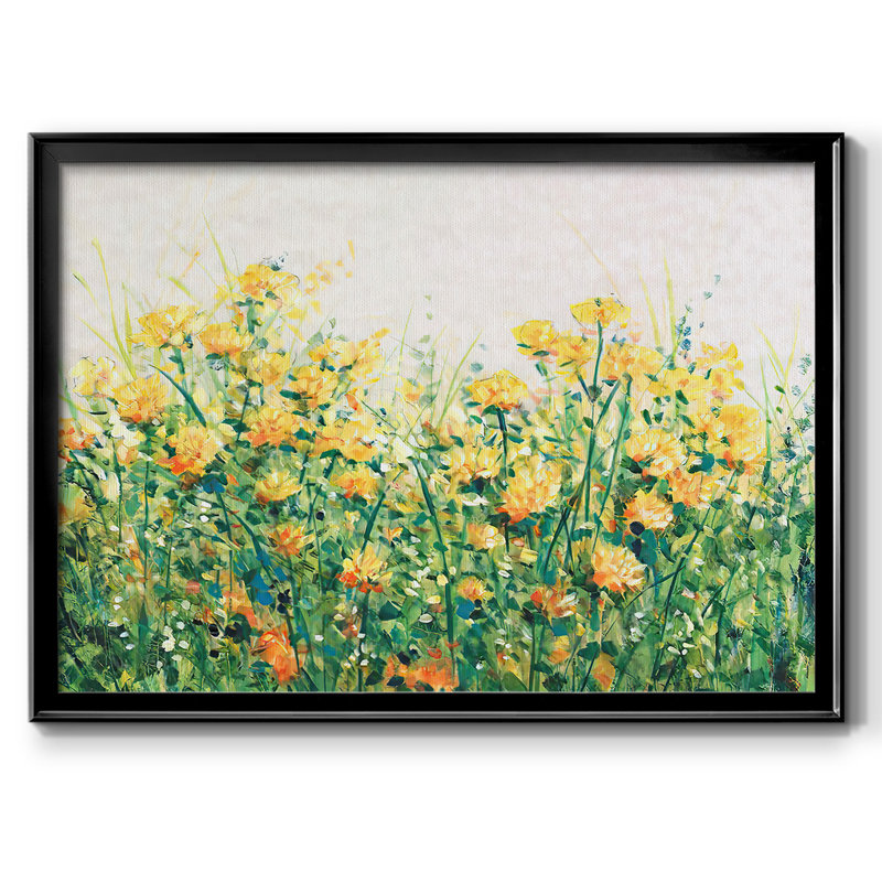 " Garden In Bloom III ", Black, 14" H x 20" W x 1.5" D