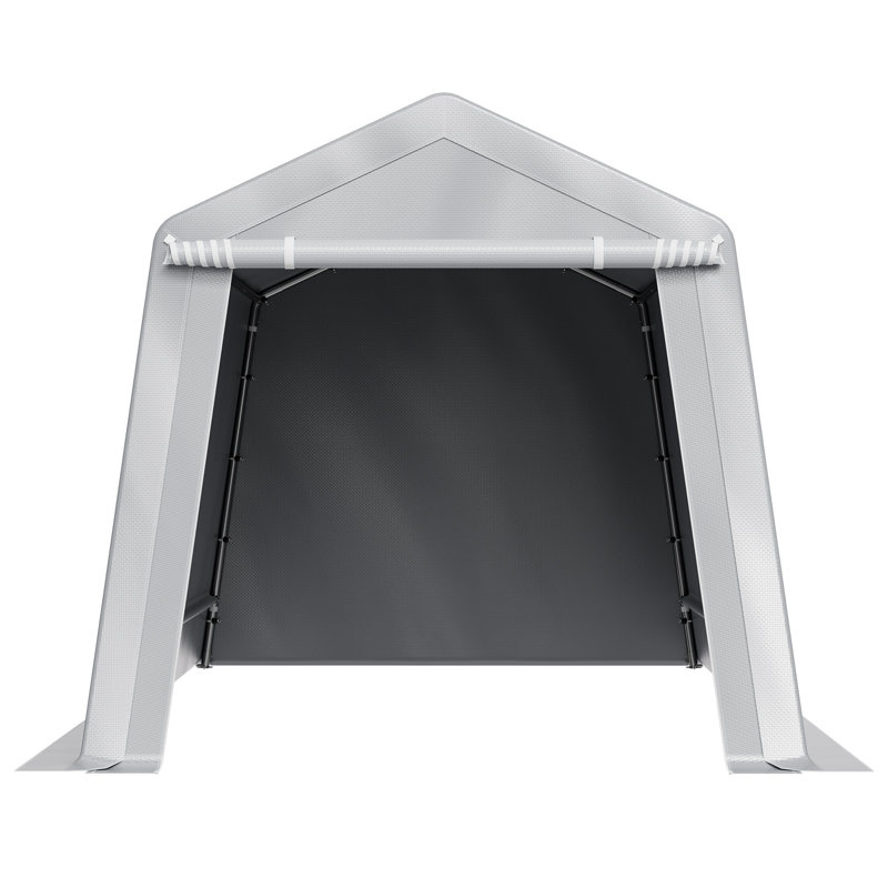 Abri de rangement extérieur, Gris, H 90 po x l 96 po x P 168 po