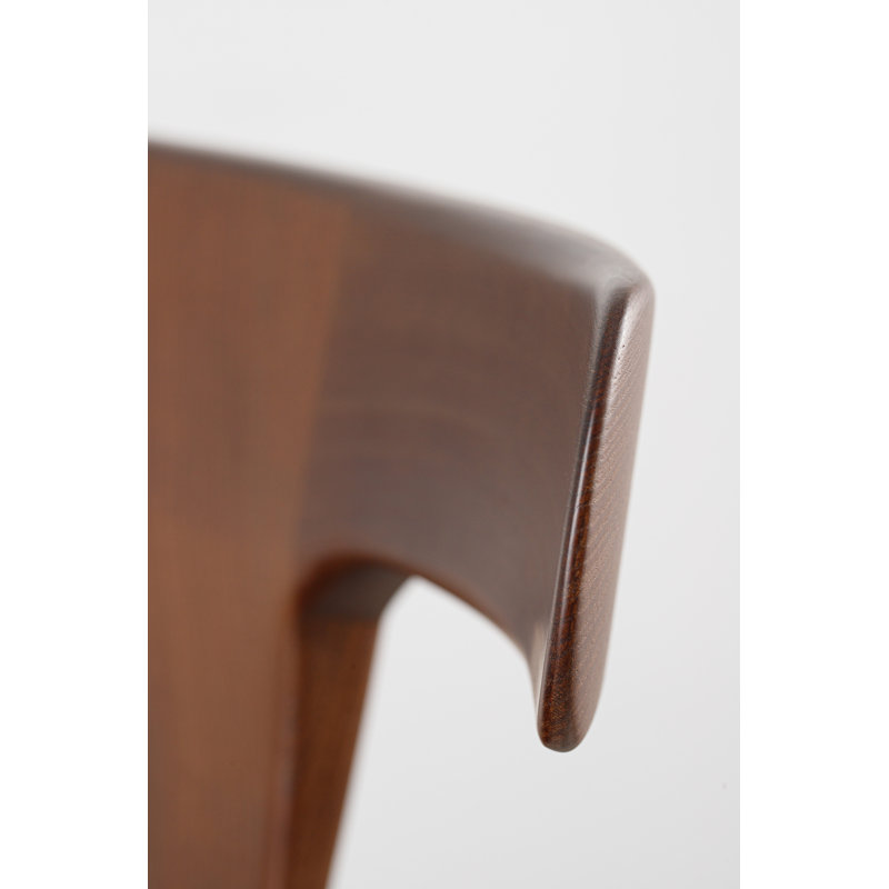 Anvil Chair With Back, Bar Stool (31” Seat Height), Matte Brown